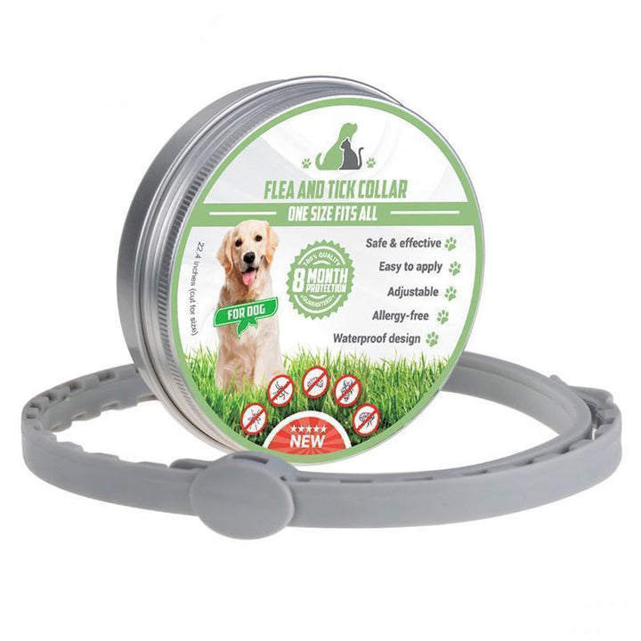 Dog Flea and Tick Collar providing 8-month protection for canine health and pet care