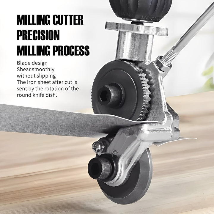 Metal Shear Power Tool Accessory: DIY workshop tool for clean, efficient cutting of aluminum, steel, & copper sheets.