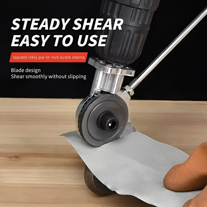 Heavy-duty Metal Shear Attachment: For electric drills, designed for straight and curved cuts in thin sheet metal.