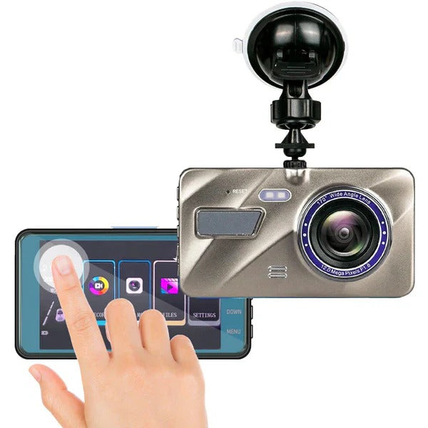 Universal 1080p dash cam for car security. Front & rear night vision, motion detection & loop recording for auto safety.