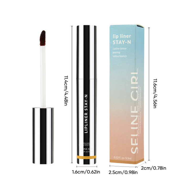 Artist applying Dual-Ended Lip Liner for precise lip contouring, enhancing a long-lasting makeup look.