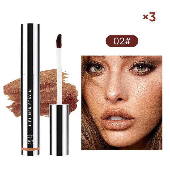 Comparison of defined vs. undefined lips using the Dual-Ended Precision Lip Liner for long-lasting perfection.