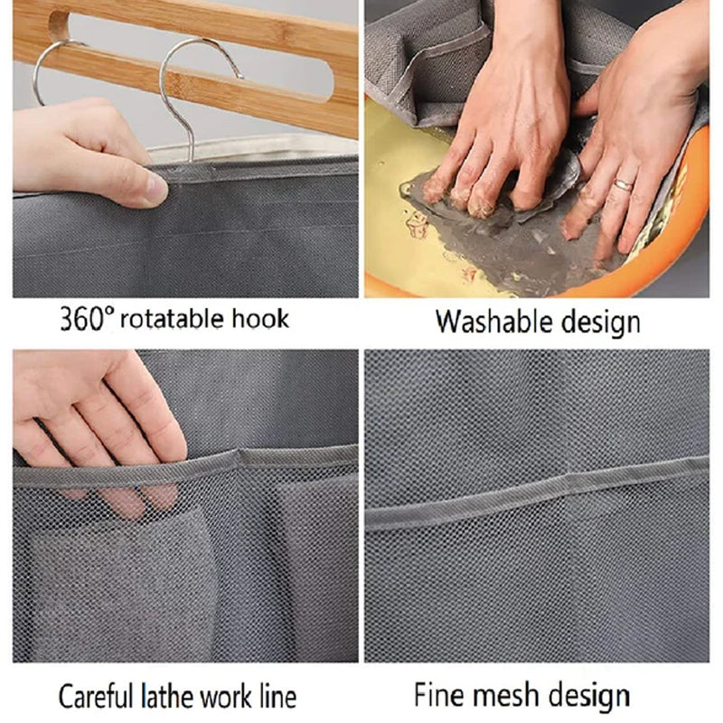 Home organizer: a versatile dual-sided hanging unit, perfect for tidying any wardrobe.