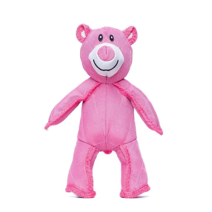 Bear-shaped interactive dog toy. Super durable chew toy for power chewers & strong dogs.