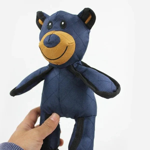 Bear chew toy for power chewers. Interactive and durable dog accessory for strong dogs.