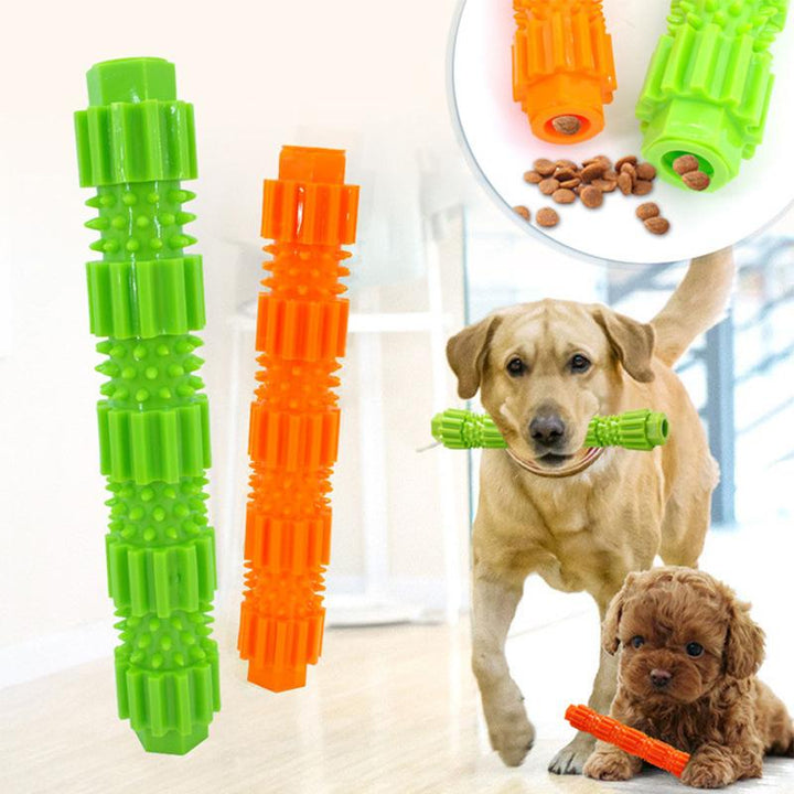 Durable dog dental chew toy in blue, promoting oral health and plaque removal for active play