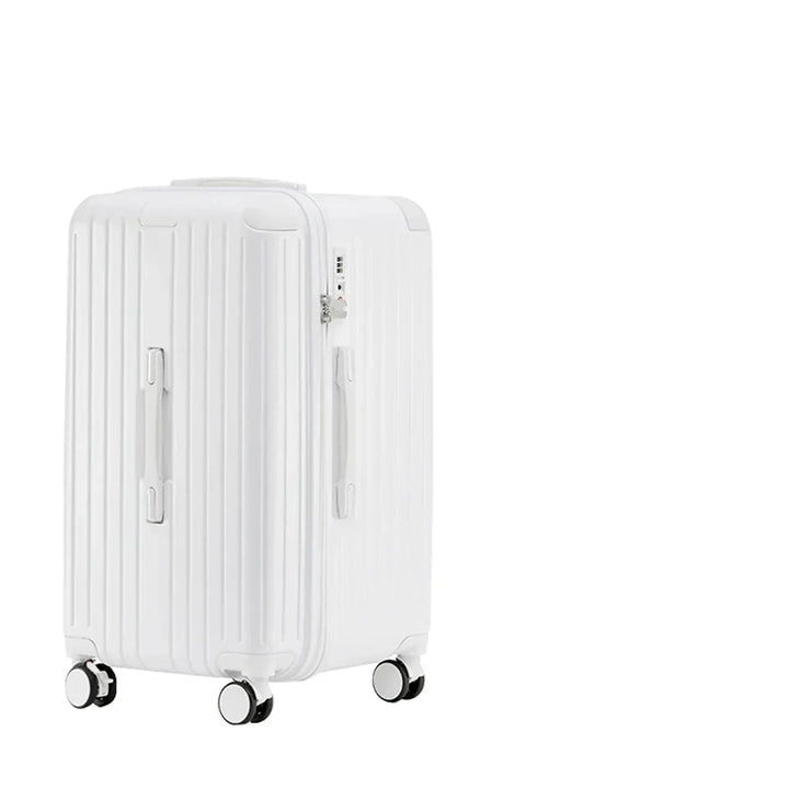 Premium hard shell travel bag with USB, TSA lock & silent wheels, designed for modern, efficient travel.