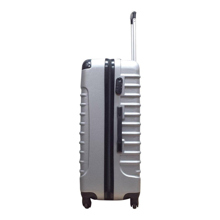 Hard shell spinner luggage in a vibrant color, built for rugged journeys and smooth mobility.