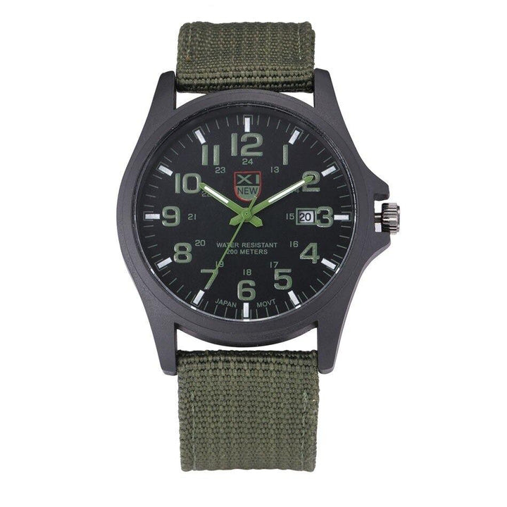 Rugged men's adventure watch, waterproof & shock resistant. Ideal for outdoor sports and tactical use.