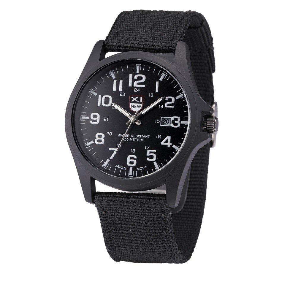 Men's tactical sports watch, durable & waterproof with date display. Perfect for active outdoor adventures.