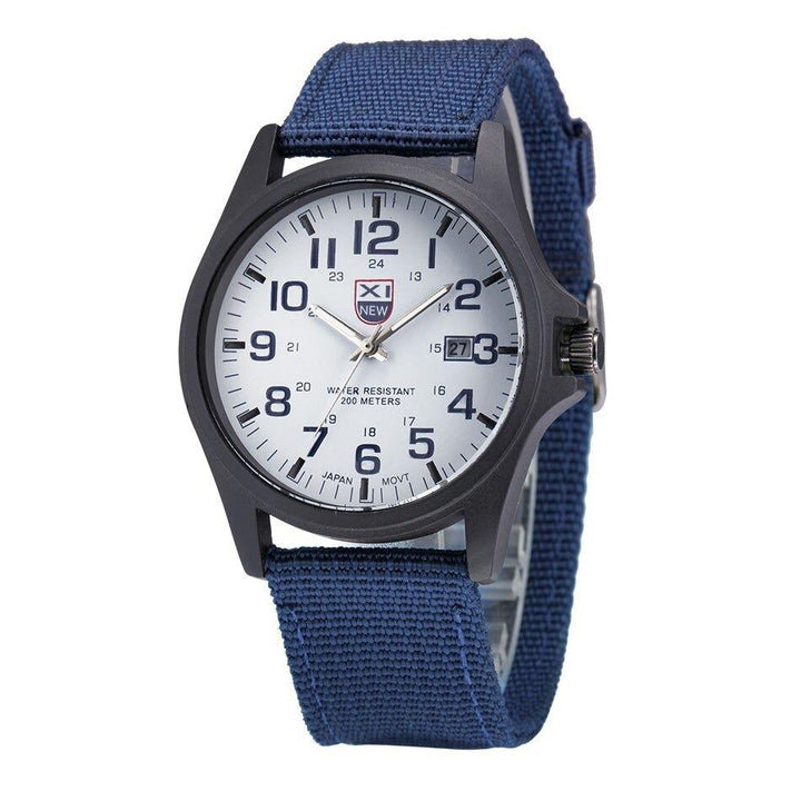 Tough men's outdoor watch featuring a black silicone strap, waterproof construction, and shock resistance.