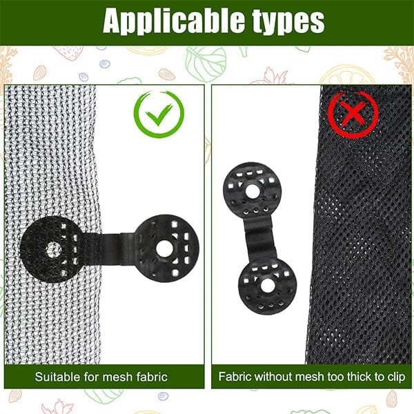 Set of durable plastic garden clips for shade net, essential gardening tools for plant protection