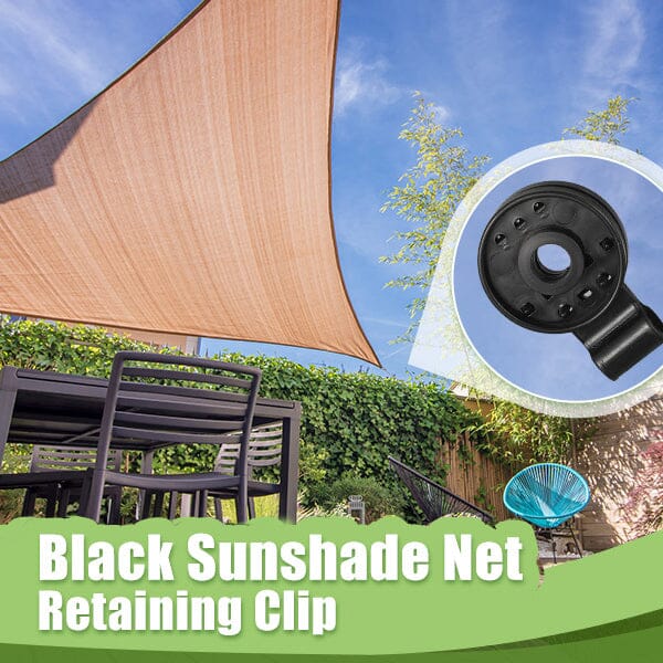 Shade net secured with multiple durable clips, providing effective plant protection in a garden setting