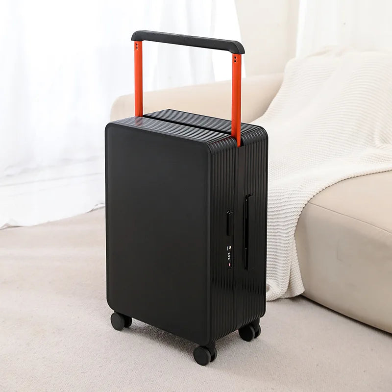 Robust hard shell suitcase, lightweight & durable, perfect for organized vacation travel.