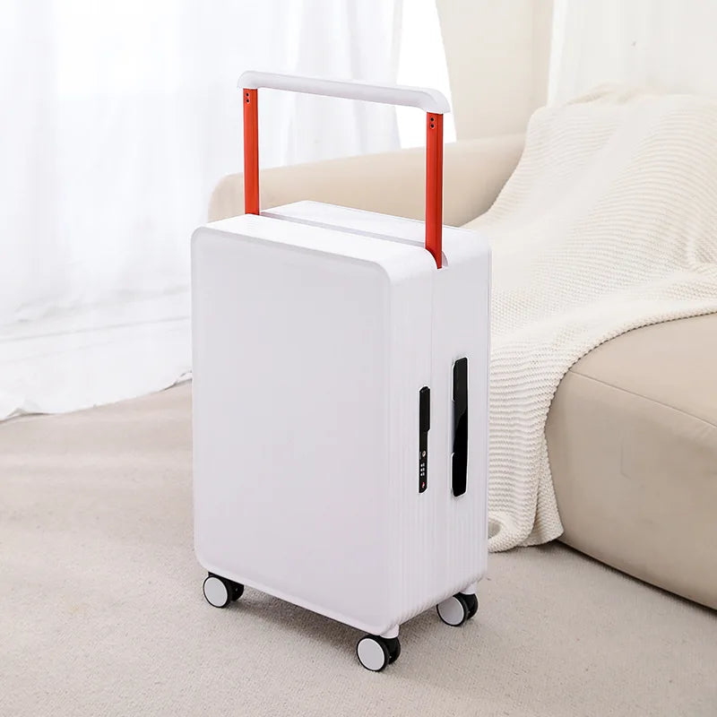 Secure travel carry-on suitcase with integrated TSA lock and durable PP construction.