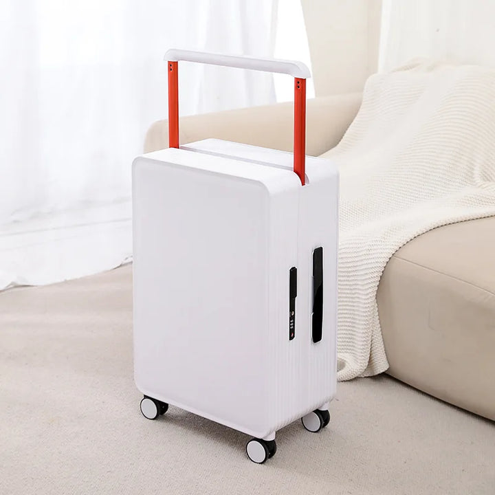 Secure travel carry-on suitcase with integrated TSA lock and durable PP construction.