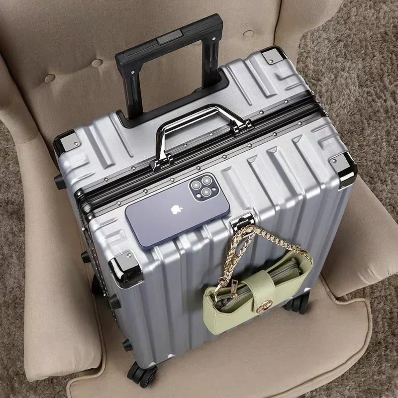 Lightweight spinner wheel luggage, a durable travel essential with a secure frame for all your adventures.