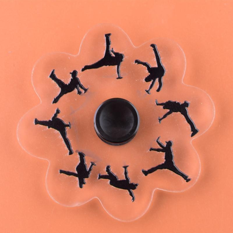 Side view of the Dynamic Animated Fidget Spinner, emphasizing its ergonomic shape for comfortable hand spinning.