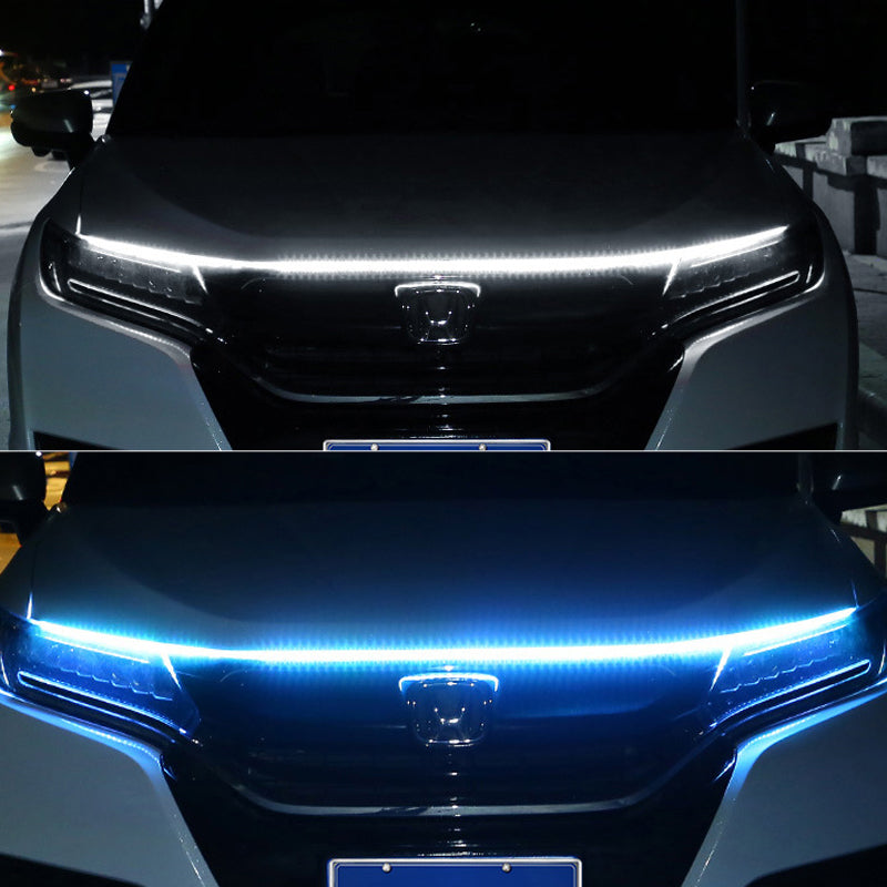 Flexible Car Hood LED Strip Light, enhancing visibility with dynamic lighting for car accessories