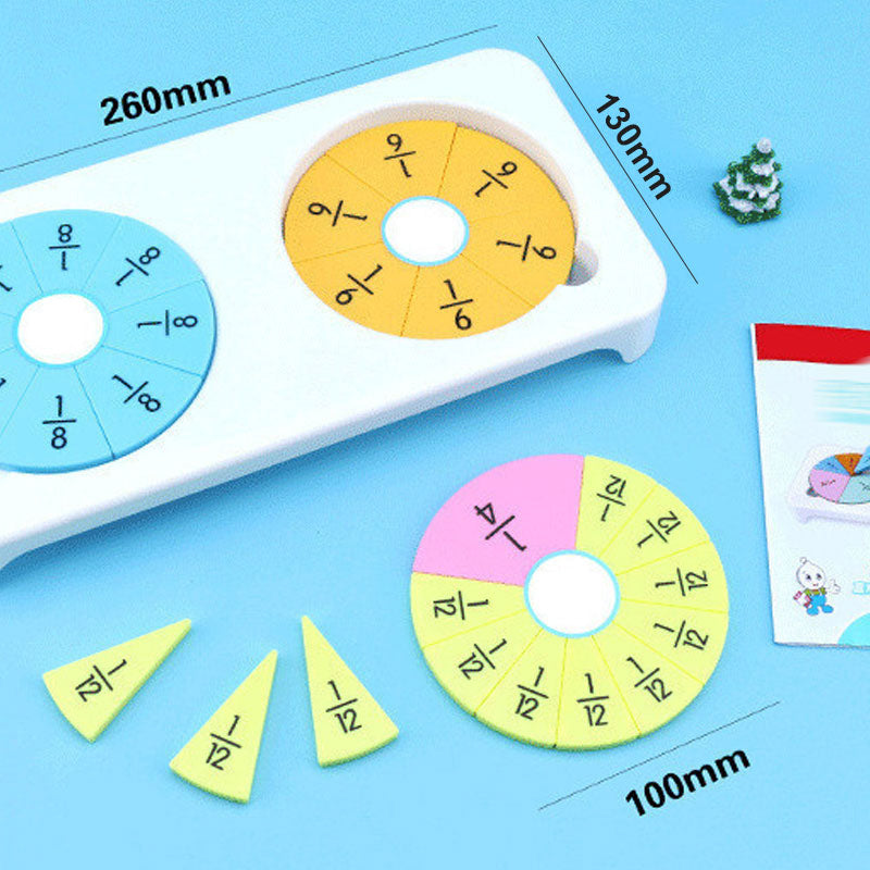 Homework helper: fraction kit with easy-to-use manipulatives for elementary math and fraction practice.