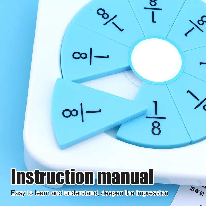Fraction game for young learners, an educational kit making math and fractions easy and enjoyable.