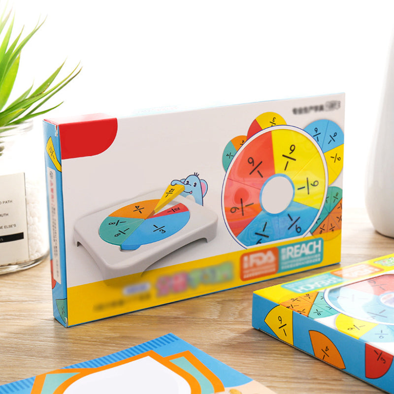 Classroom teaching aid: fraction learning kit, ideal for elementary math and interactive fraction lessons.