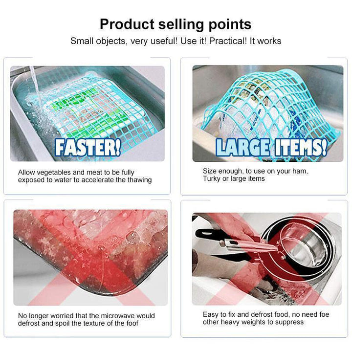 Non-toxic PP material thawing plate for fast and natural defrosting of frozen foods without electricity