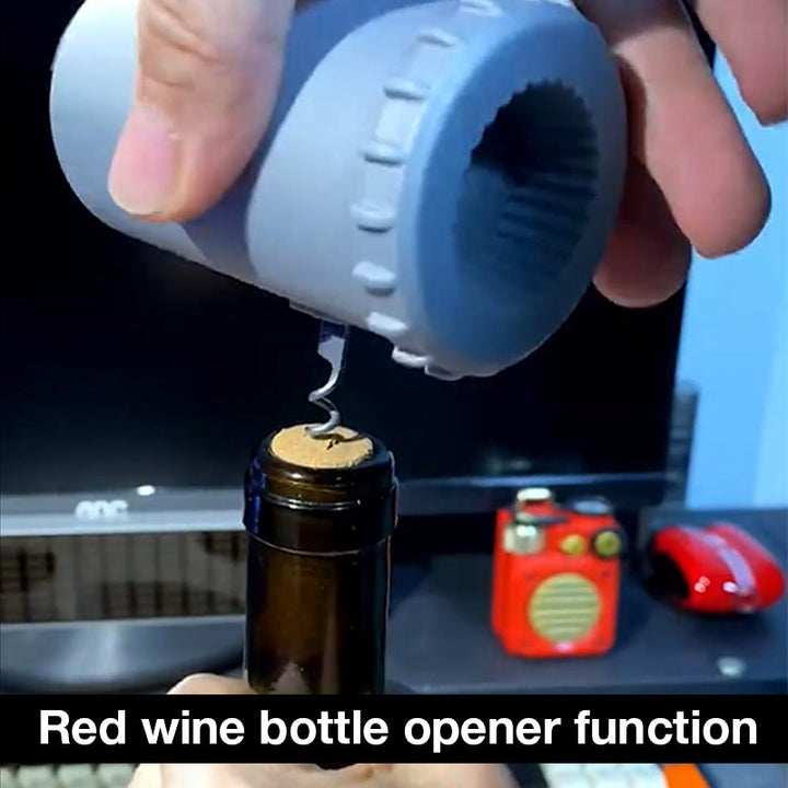 Modern push down bottle opener, ideal kitchen tool & bar accessory, sleek design