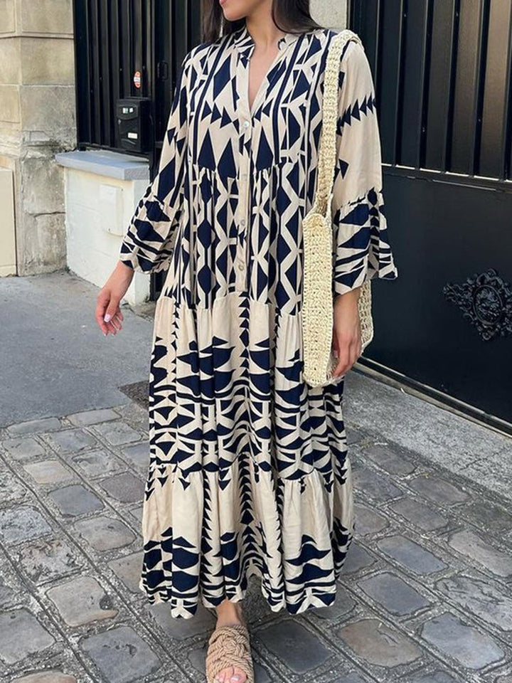 Effortless Women's Flowy Maxi Dress, perfect for summer casual wear & vacation. Long, loose-fit and elegant.