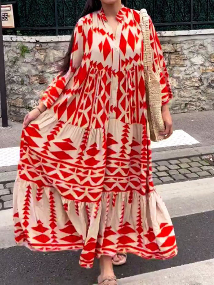 Elegant Women's Flowy Maxi Dress, a comfortable long summer dress with a loose fit for effortless style.