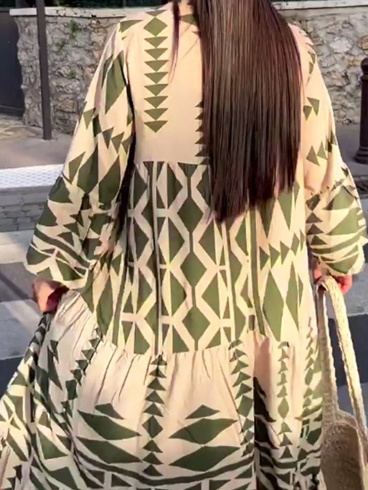 Loose-fit Women's Flowy Maxi Dress, offering effortless summer style, great for beach, vacation, or casual days.