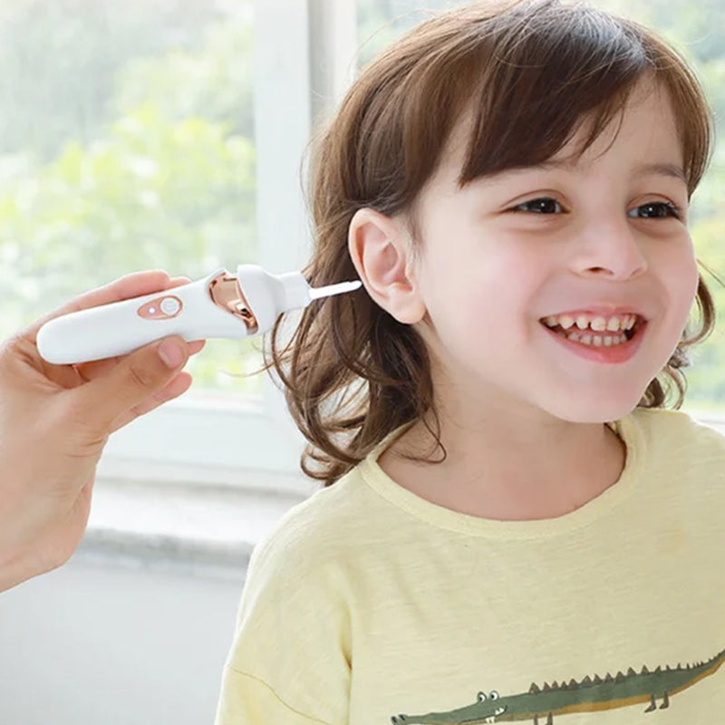 Electric ear wax remover tool for safe, effective ear cleaning & hygiene. Portable personal care device.