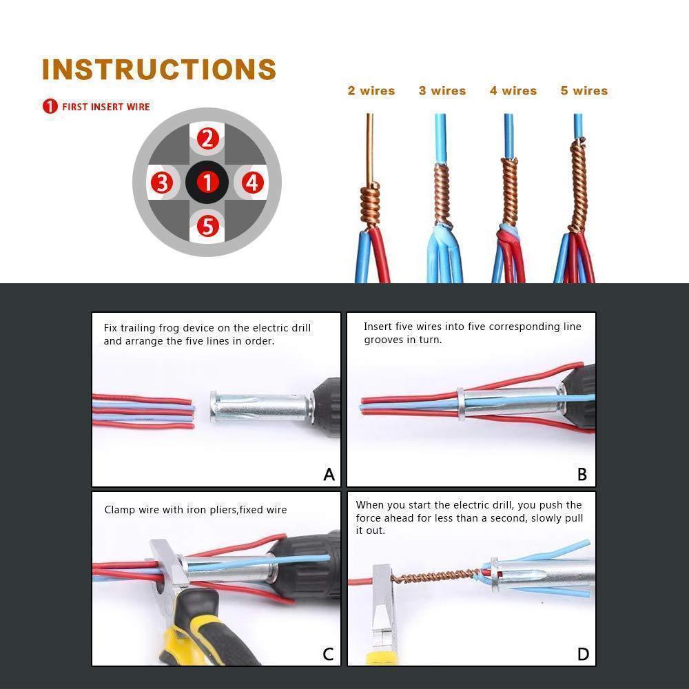 Carbon steel wire stripping & twisting tool, built for heavy-duty use in construction and electrical work