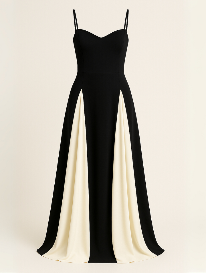 Luxurious black special occasion maxi dress, an elegant choice for women attending weddings.