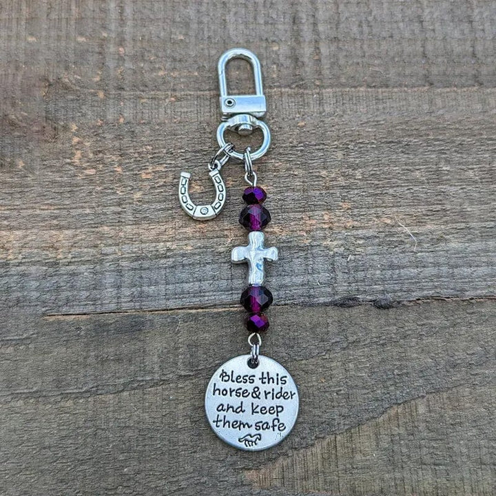 Gift idea: equestrian horse saddle & bridle charm clip, perfect for any rider