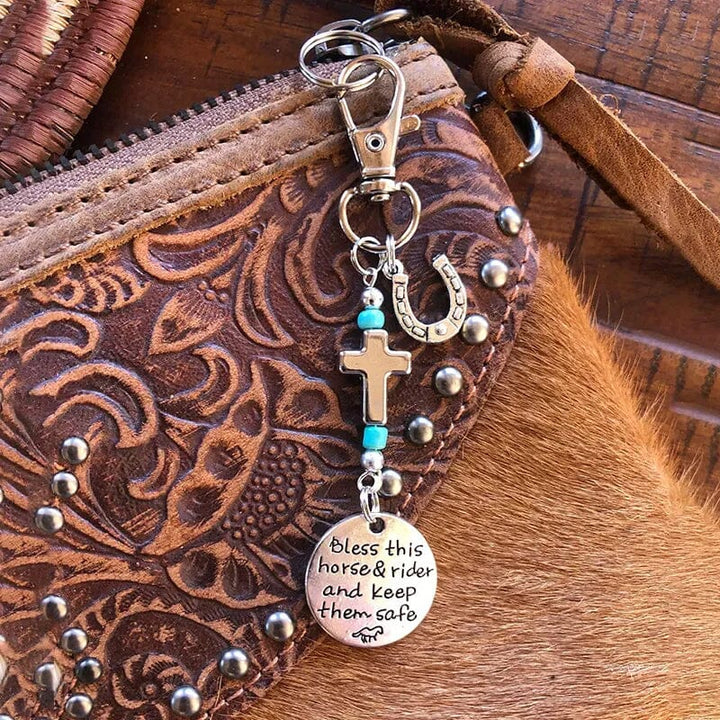 Compact horse saddle & bridle charm clip, an ideal addition to your accessories