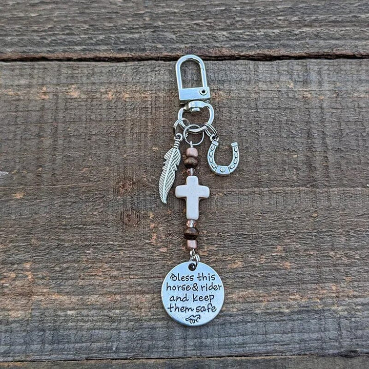 Horse saddle and bridle charm clip, embodying equestrian passion and style