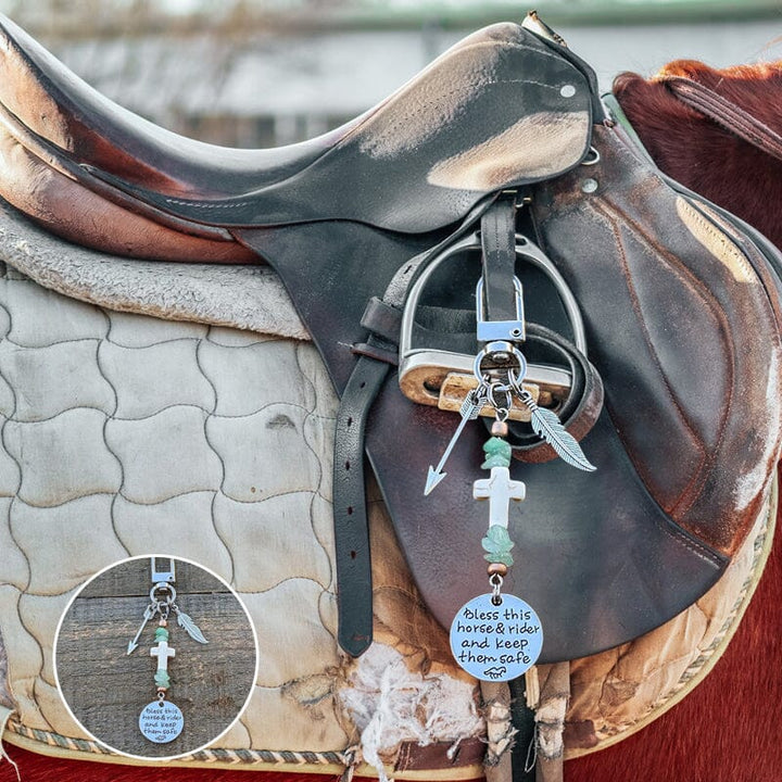 Western-style horse saddle & bridle clip, elegant and unique accessory