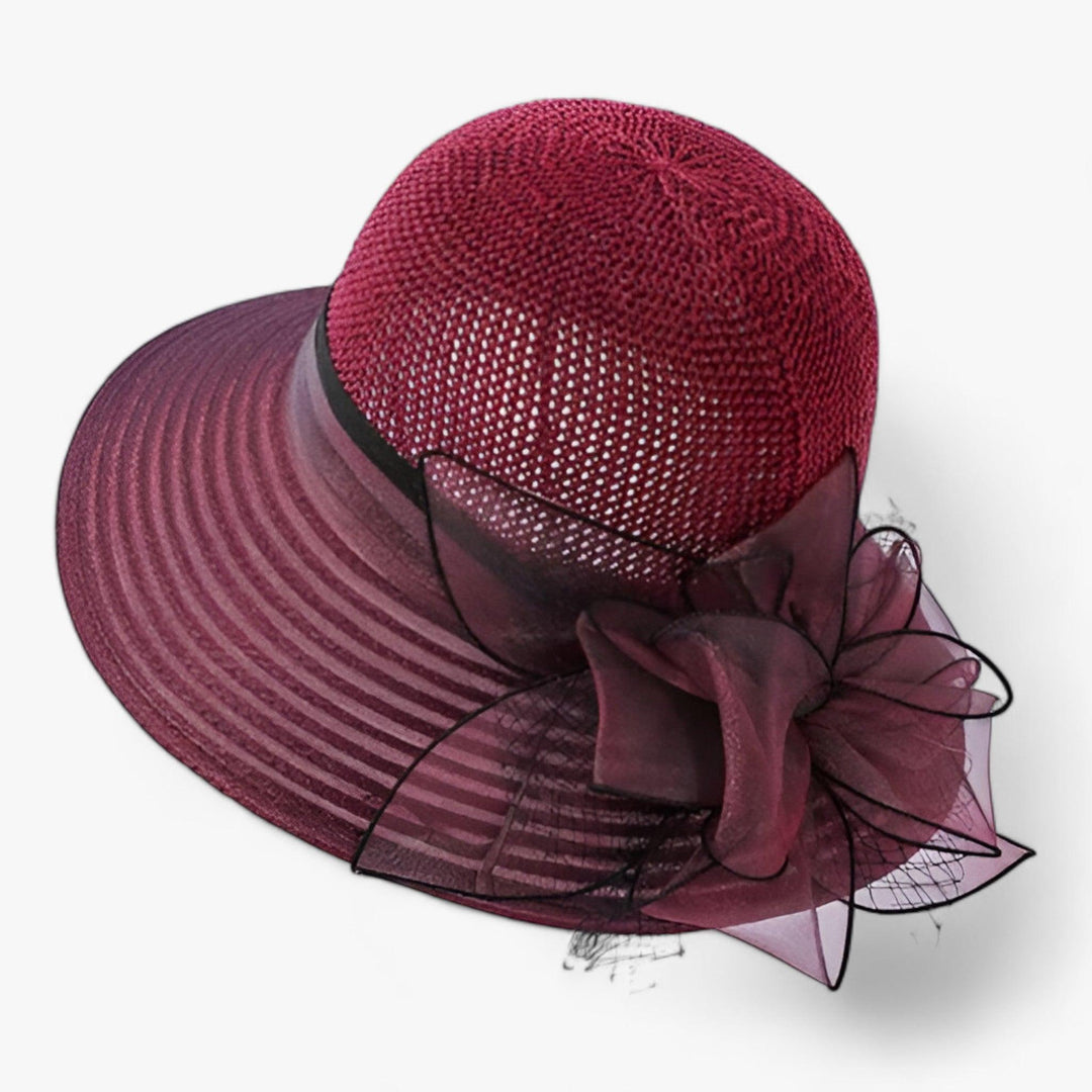 Khaki women's elegant wide brim sun hat for summer, great for garden parties, weddings & beach outings.