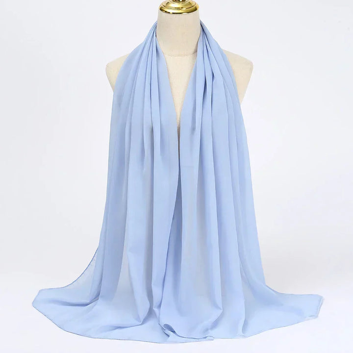 Elegant Leilani Chiffon Hijab Scarf for women, a stylish and versatile fashion accessory.