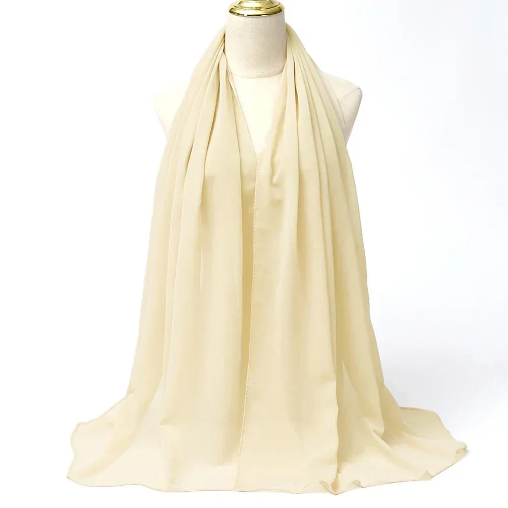 Women's elegant chiffon hijab scarf in a beautiful array of colors for versatile styling.