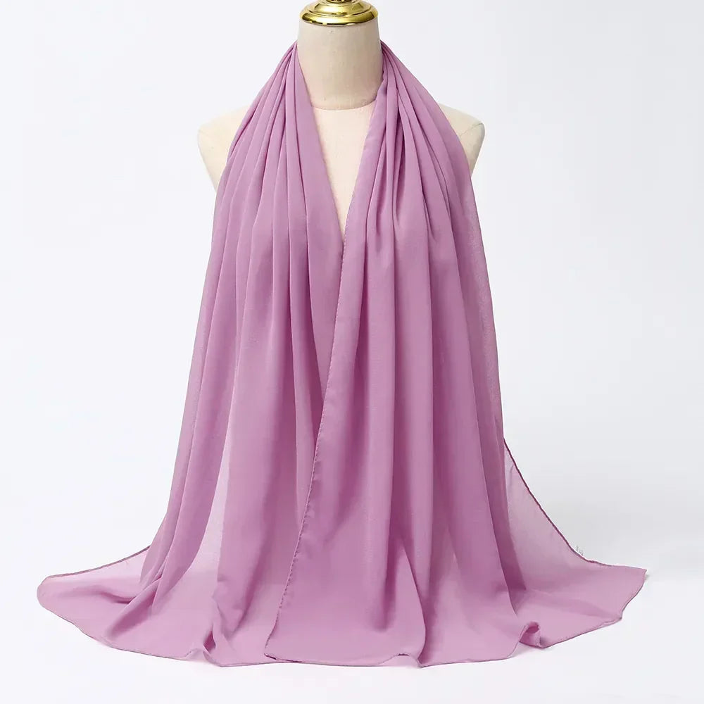 Light blue Leilani Chiffon Hijab Scarf, an elegant and versatile accessory for women's fashion.