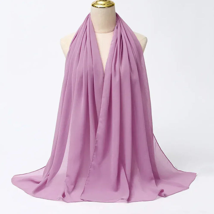 Light blue Leilani Chiffon Hijab Scarf, an elegant and versatile accessory for women's fashion.