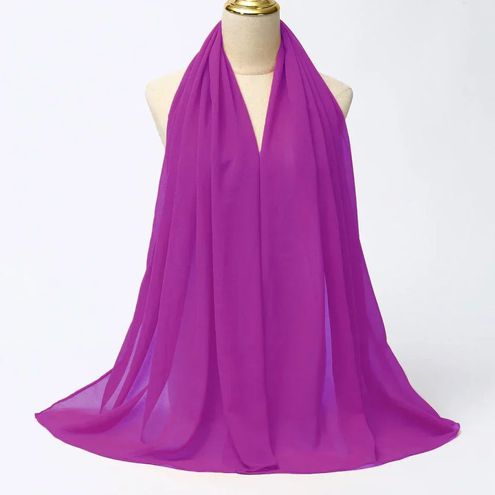 Stylish Leilani Chiffon Hijab Scarf, offering an elegant wrap or head covering for women.