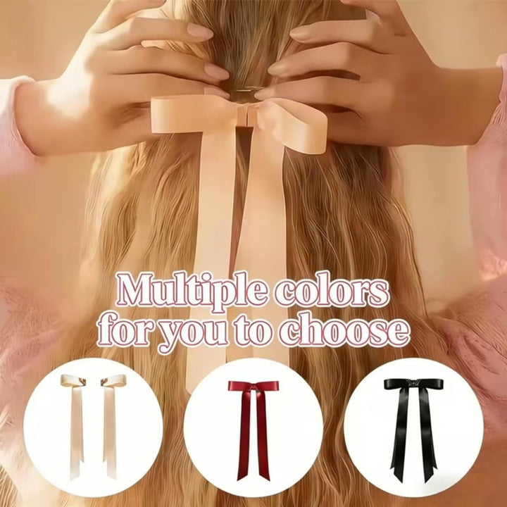 Side view of a magnetic bow hair clip, designed for women seeking instant hair volume.