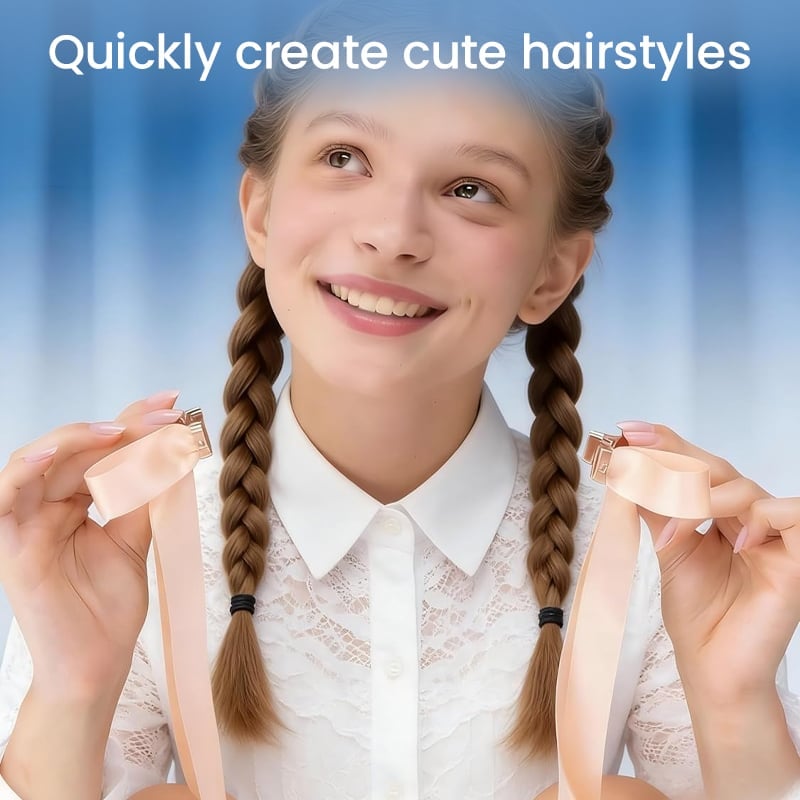 Collection of magnetic bow hair clips in various colors, for women's stylish hair decor.