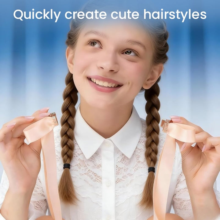 Collection of magnetic bow hair clips in various colors, for women's stylish hair decor.