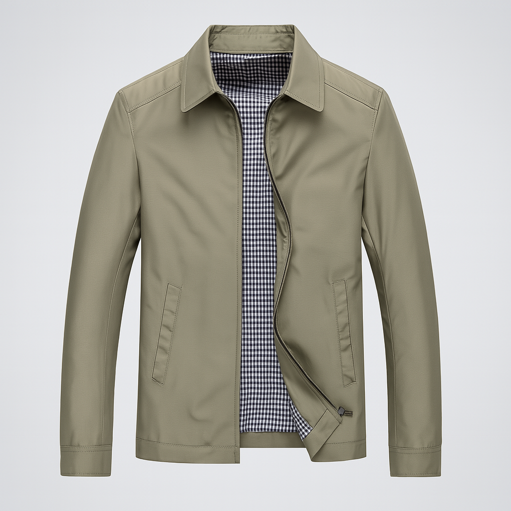Refined men's beige ankle-length winter coat, perfect for elegant formal jackets or business casual outerwear.