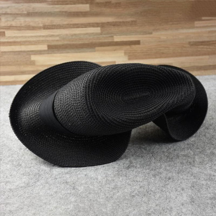 Men's elegant Panama fedora hat. Stylish summer sun protection, great for travel & beach.