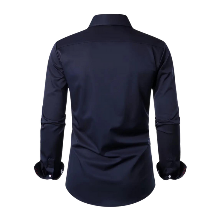 Premium men's elegant party dress shirt. Slim fit long sleeve button down, ideal for event fashion.